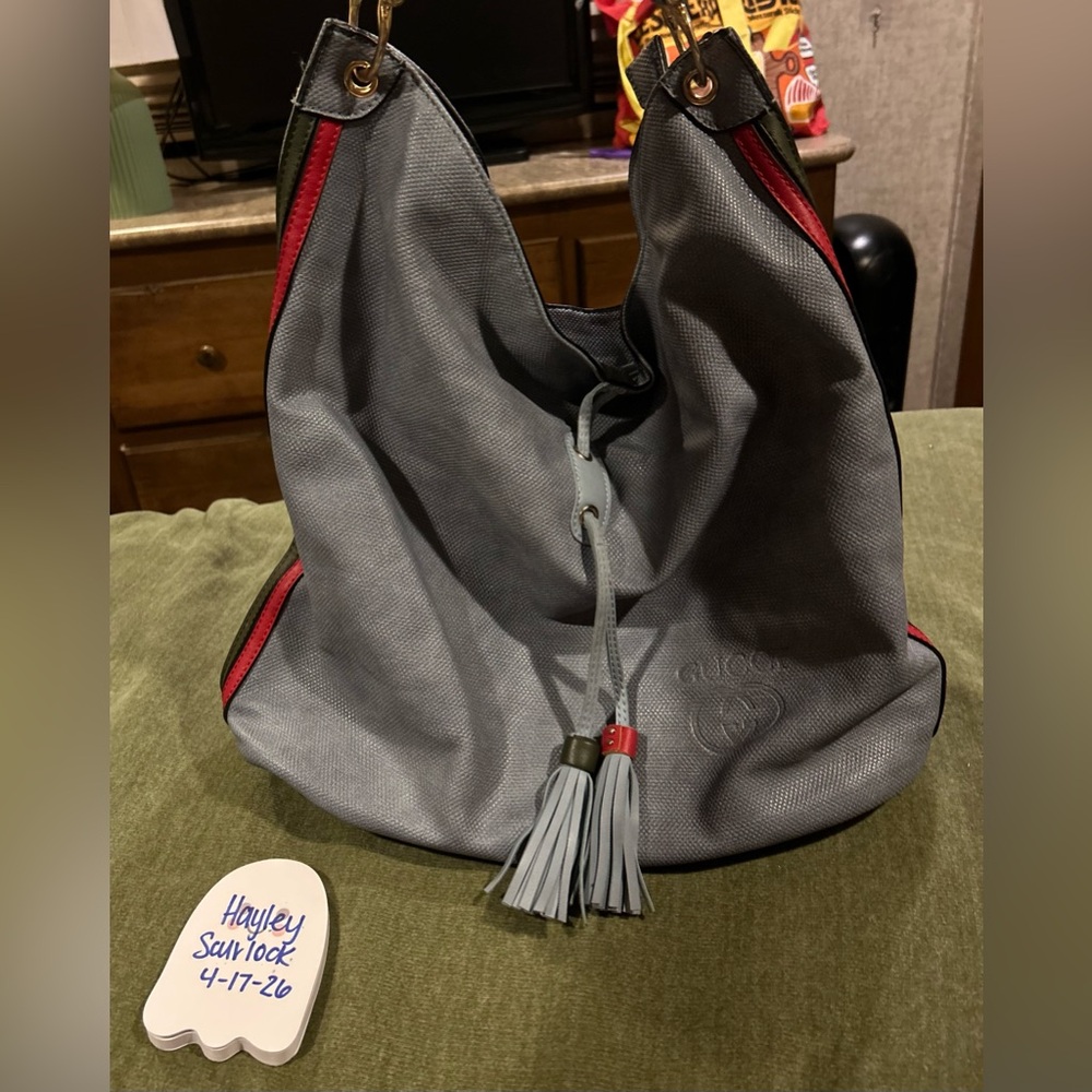 BLUE HOBO BAG